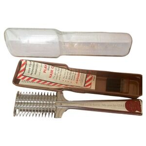 Playtex Hair Cutter Home Barber W Case Instructions Brush No Blades Vintage USA